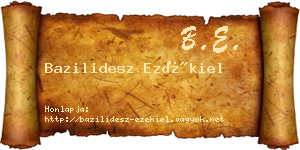 Bazilidesz Ezékiel névjegykártya